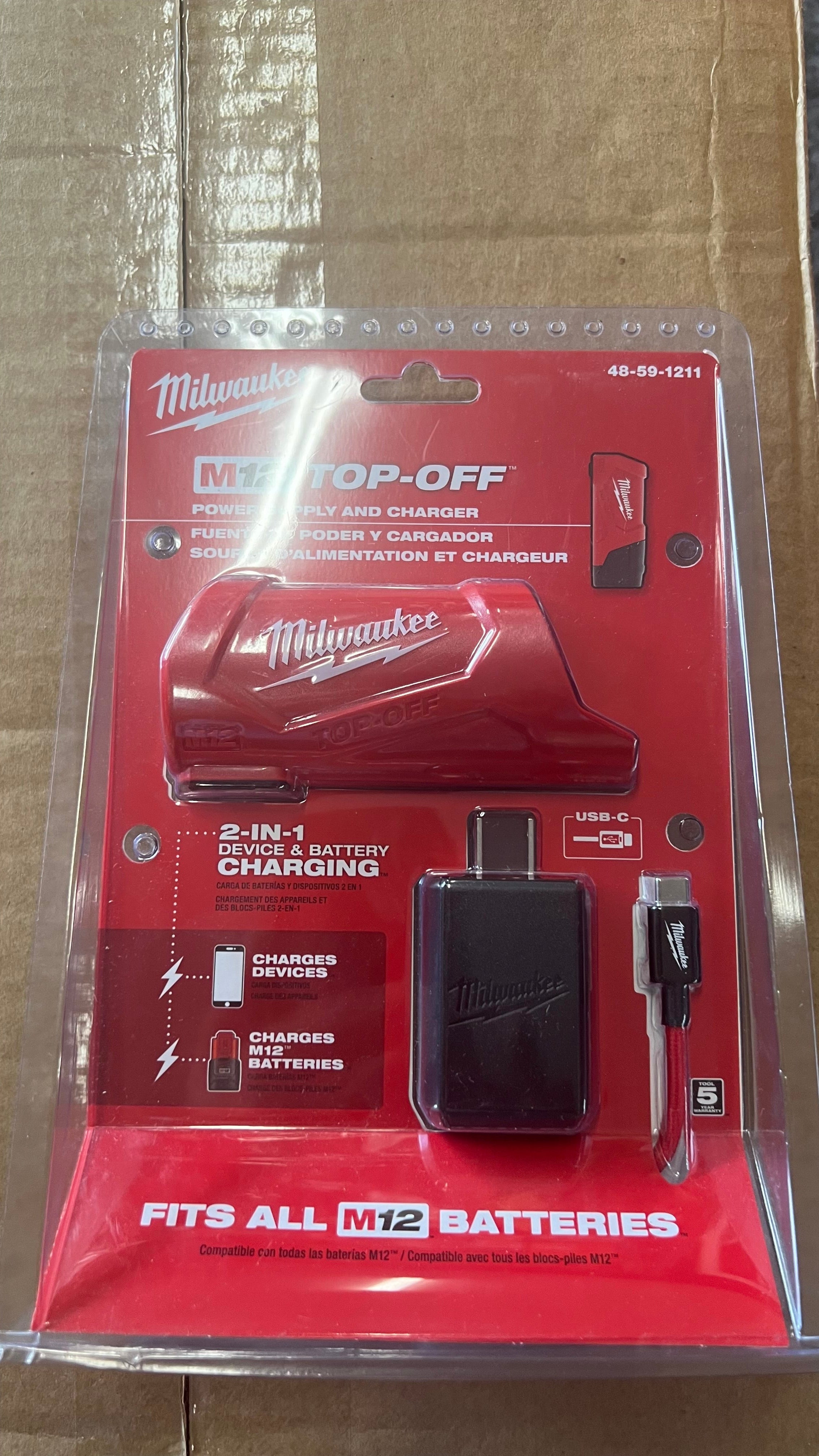 Milwaukee M12 Top-off power supply and charger kit