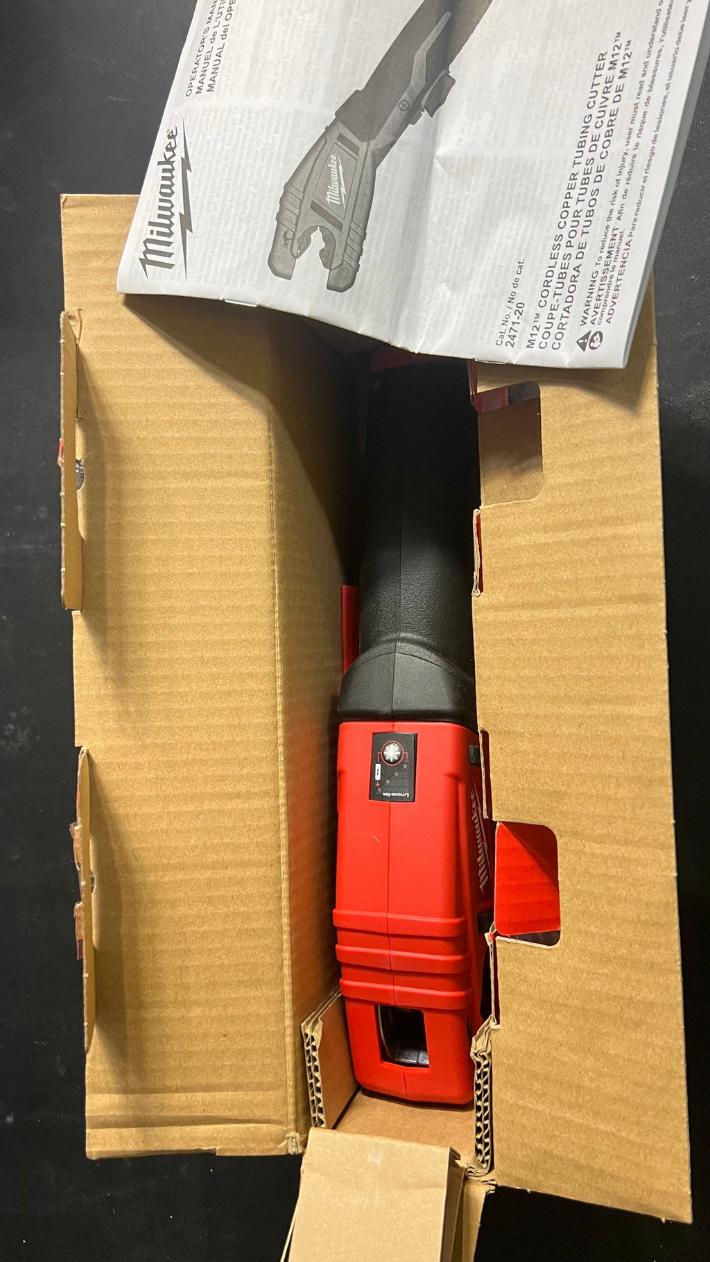 Milwaukee M12 copper tubing cutter