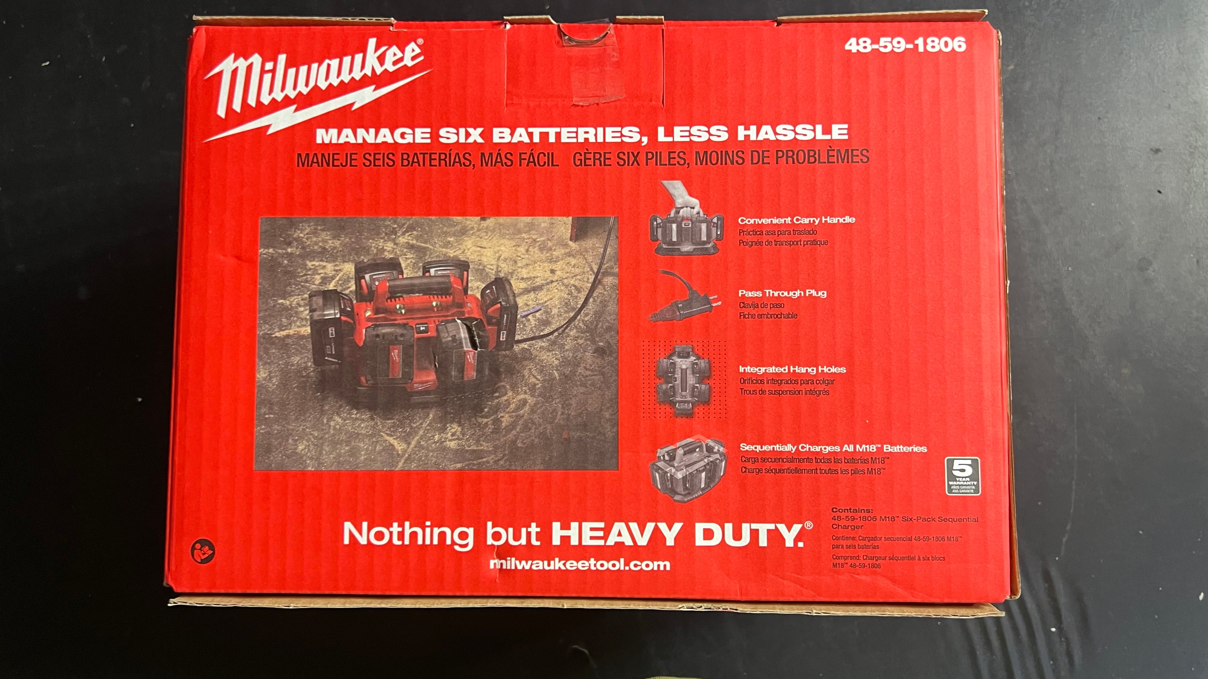 Milwaukee M18 six bay sequential battery charger