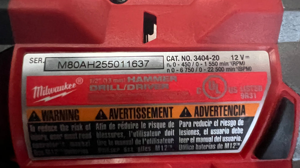 Milwaukee Fuel M12 1/2” hammer drill/driver