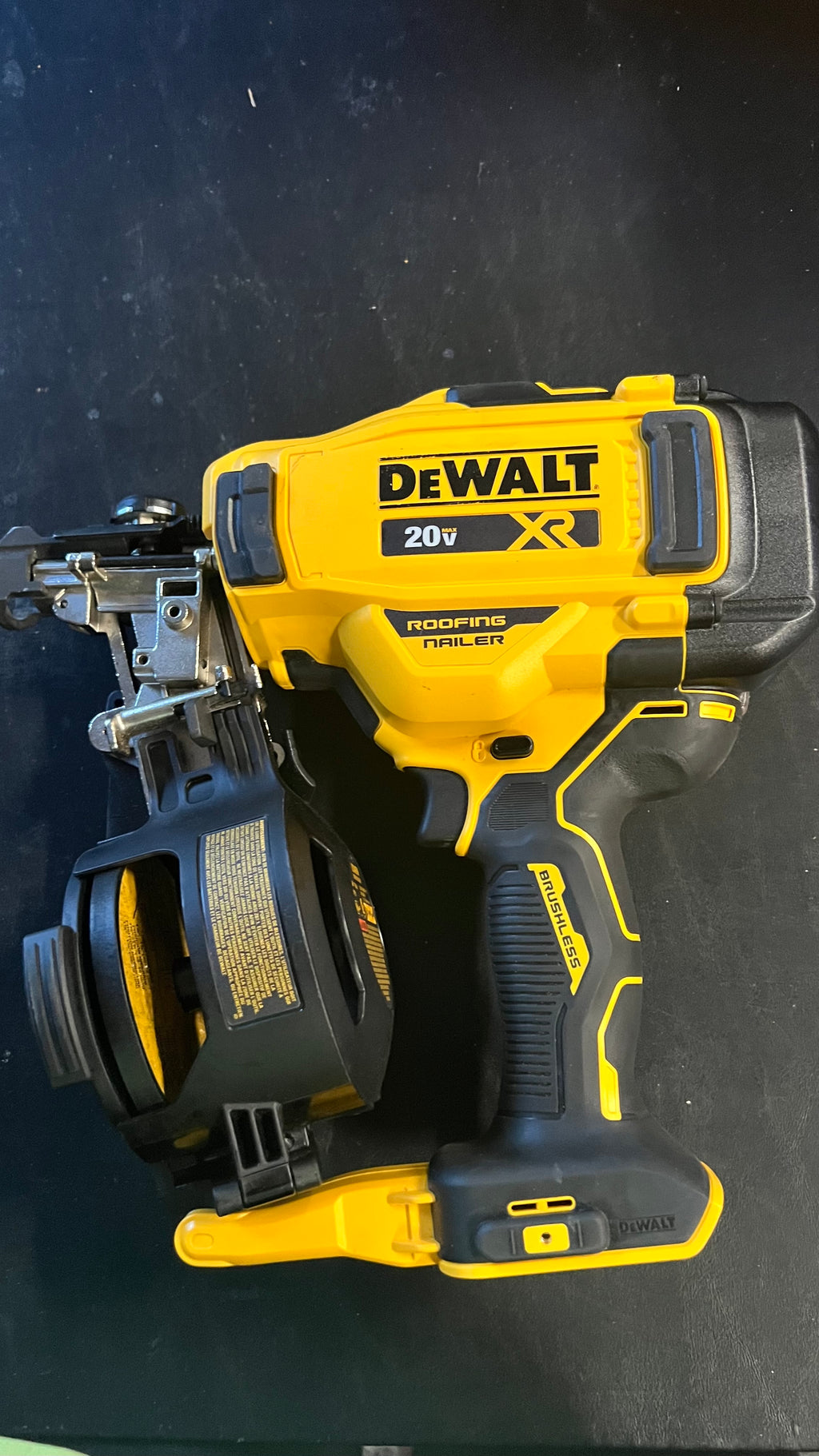 Dewalt DCN45RNB 15 degree coil roofing nailer-used