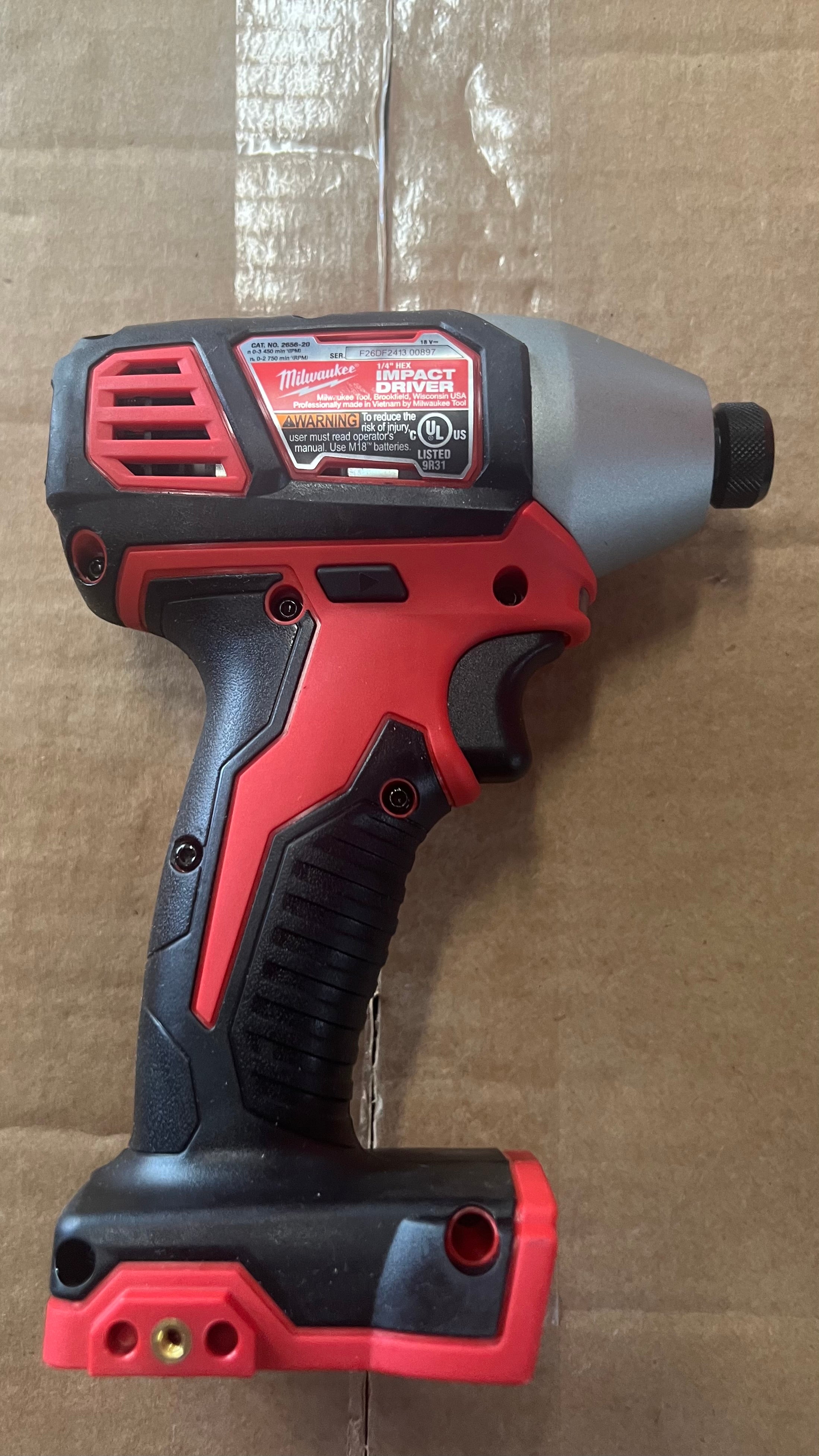 Milwaukee M18 1/4” hex impact driver