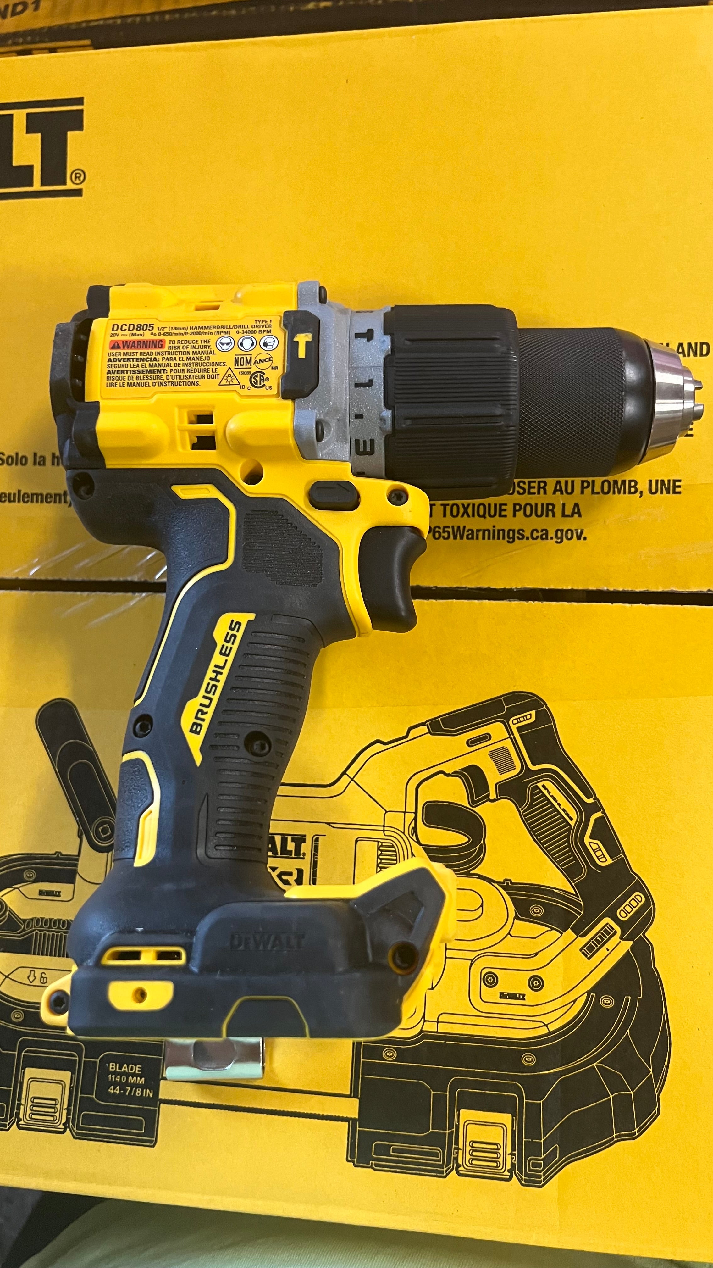 Dewalt DCD805b hammer drill/driver