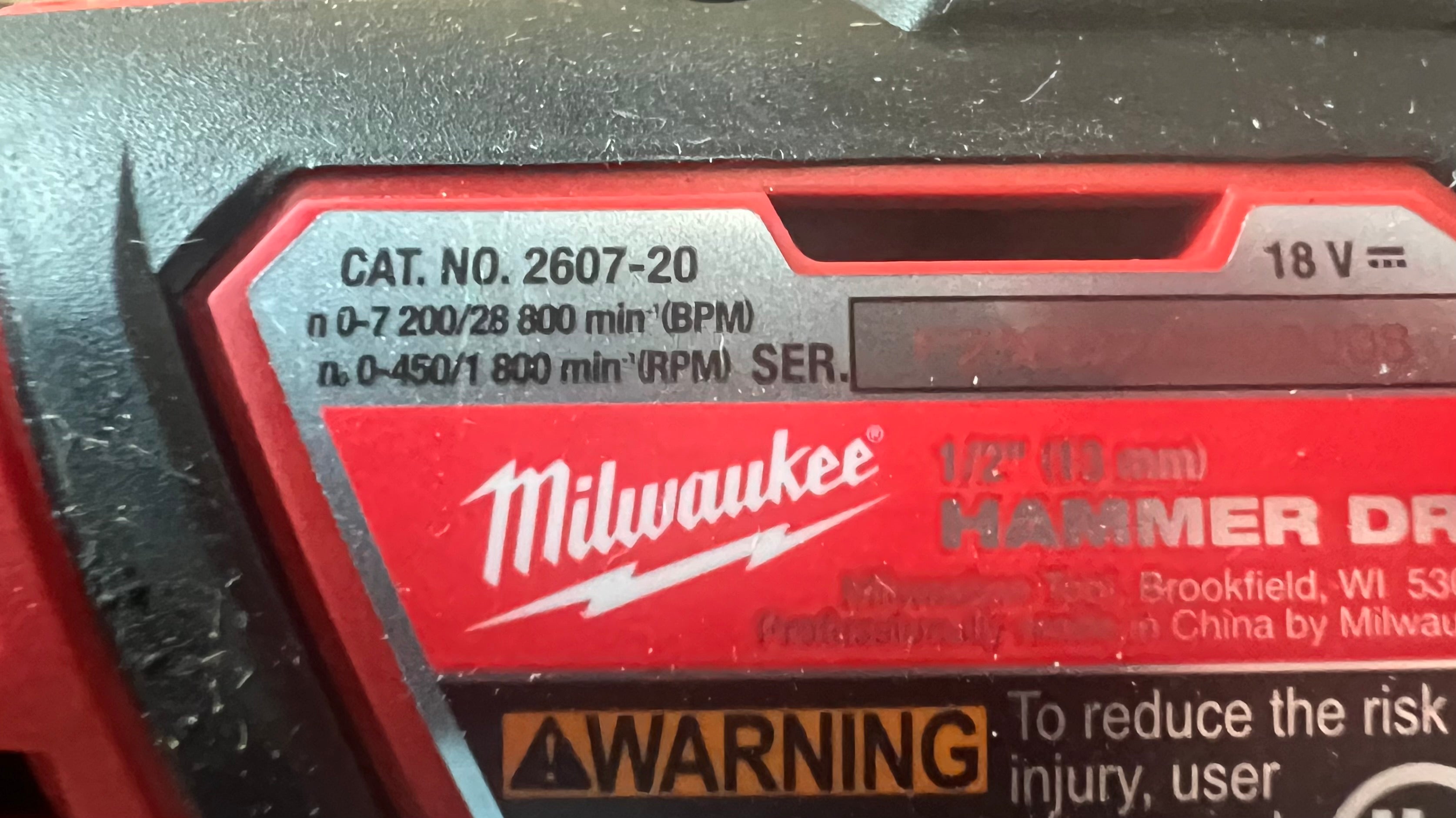 Milwaukee M18 1/2” hammer drill/driver ￼