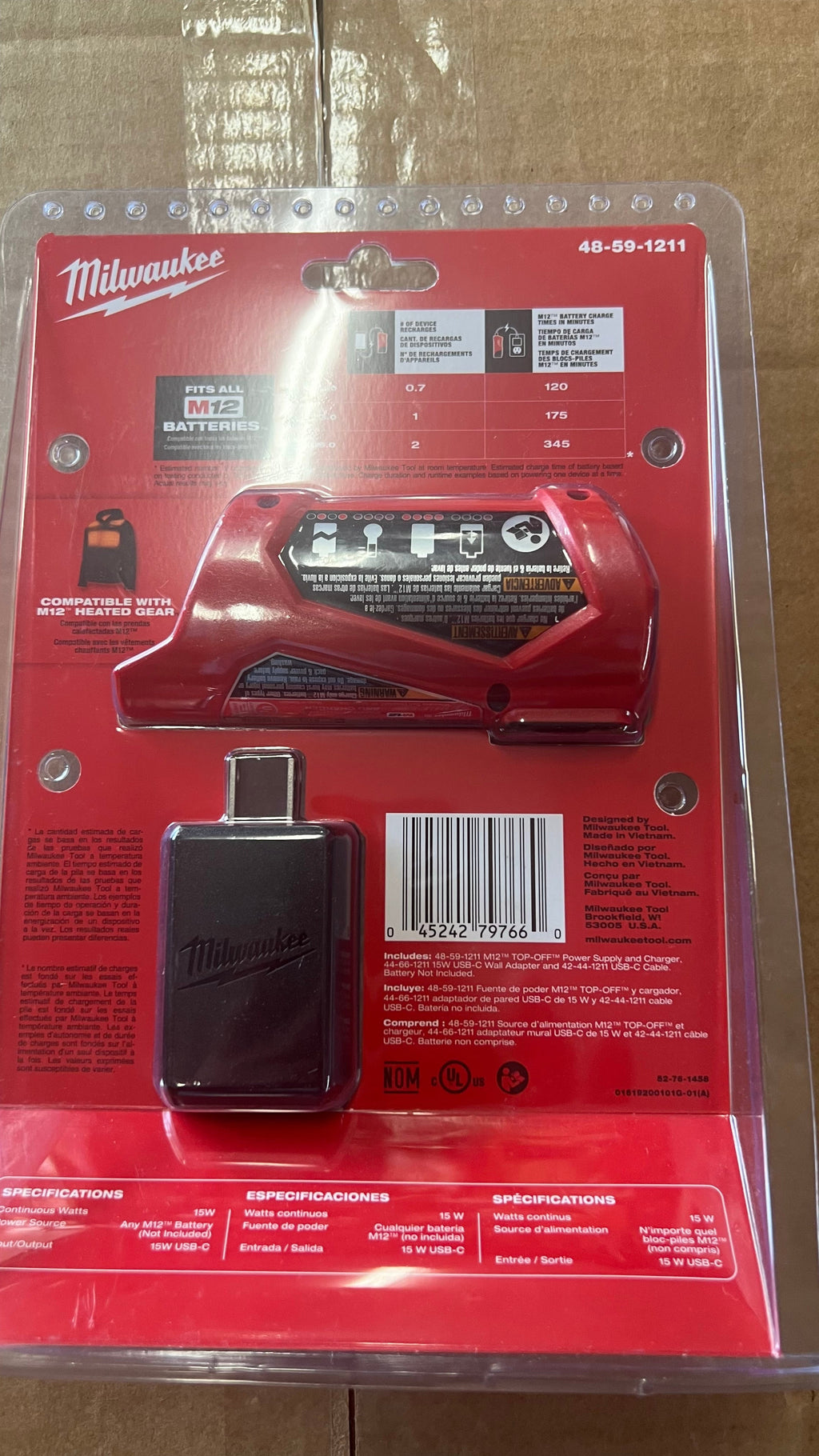 Milwaukee M12 Top-off power supply and charger kit