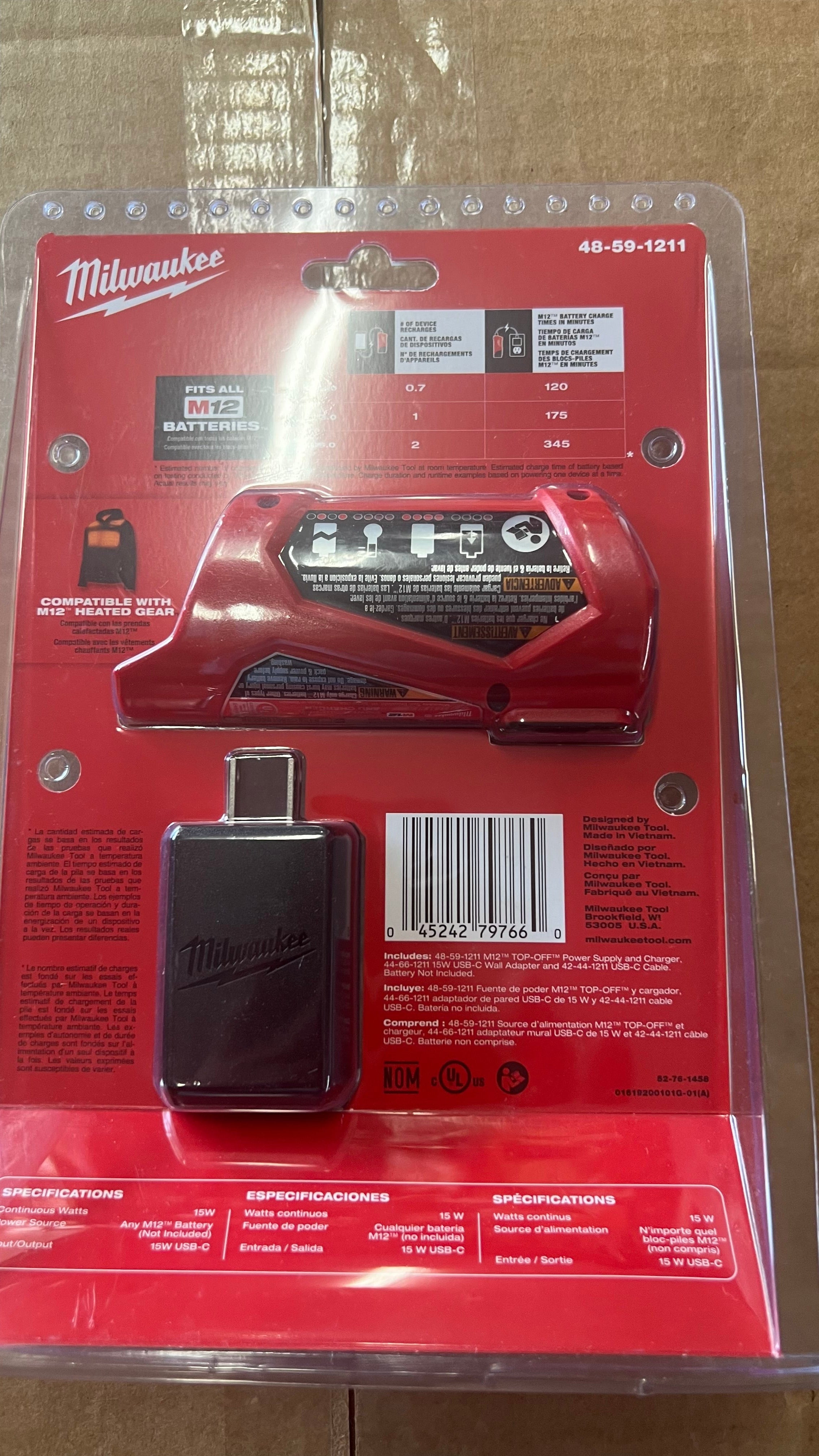 Milwaukee M12 Top-off power supply and charger kit