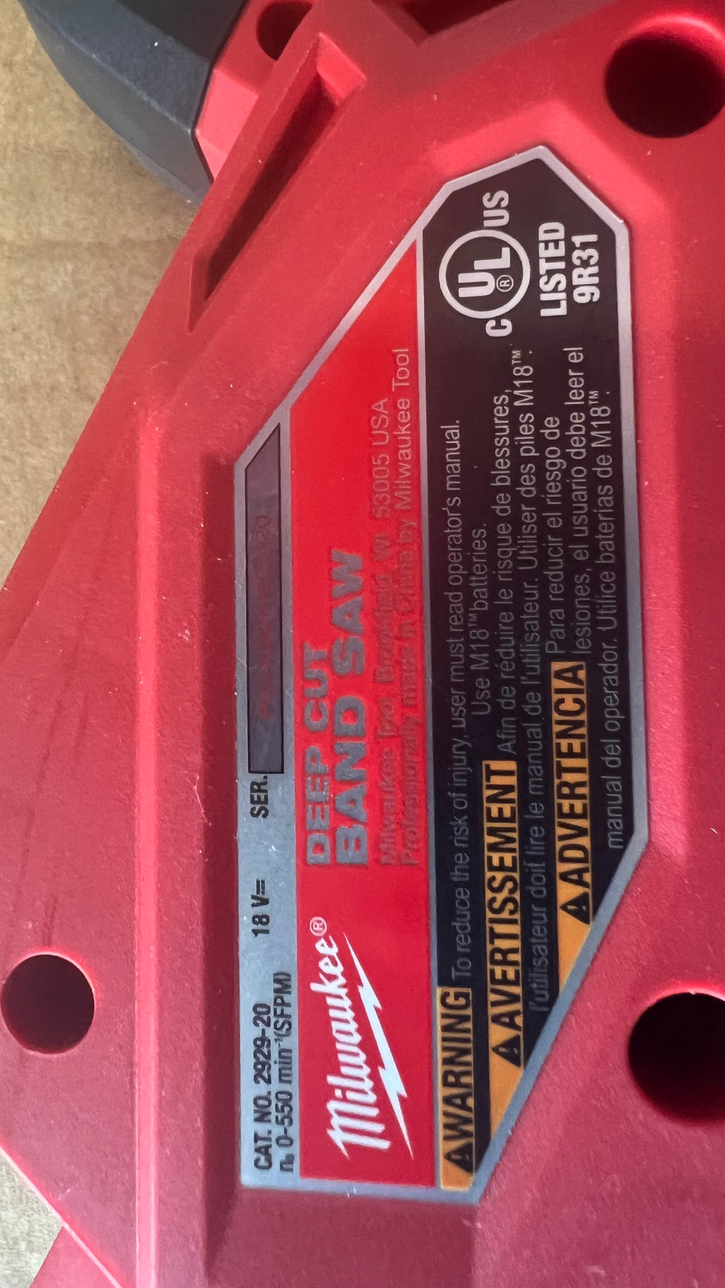 Milwaukee Fuel M18 Deep Cut Band Saw