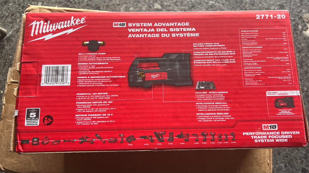 Milwaukee M18 Transfer Pump