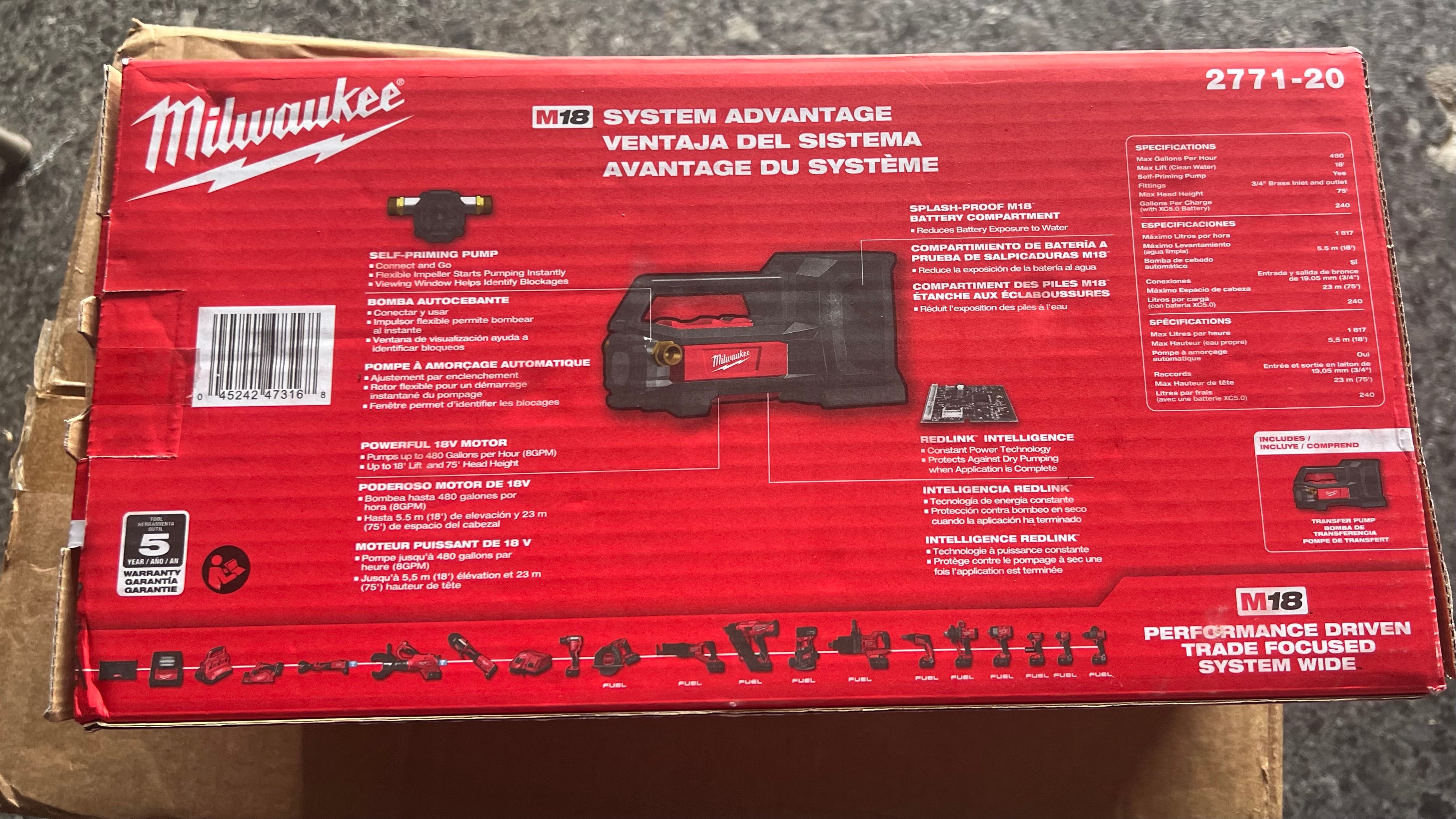 Milwaukee M18 Transfer Pump