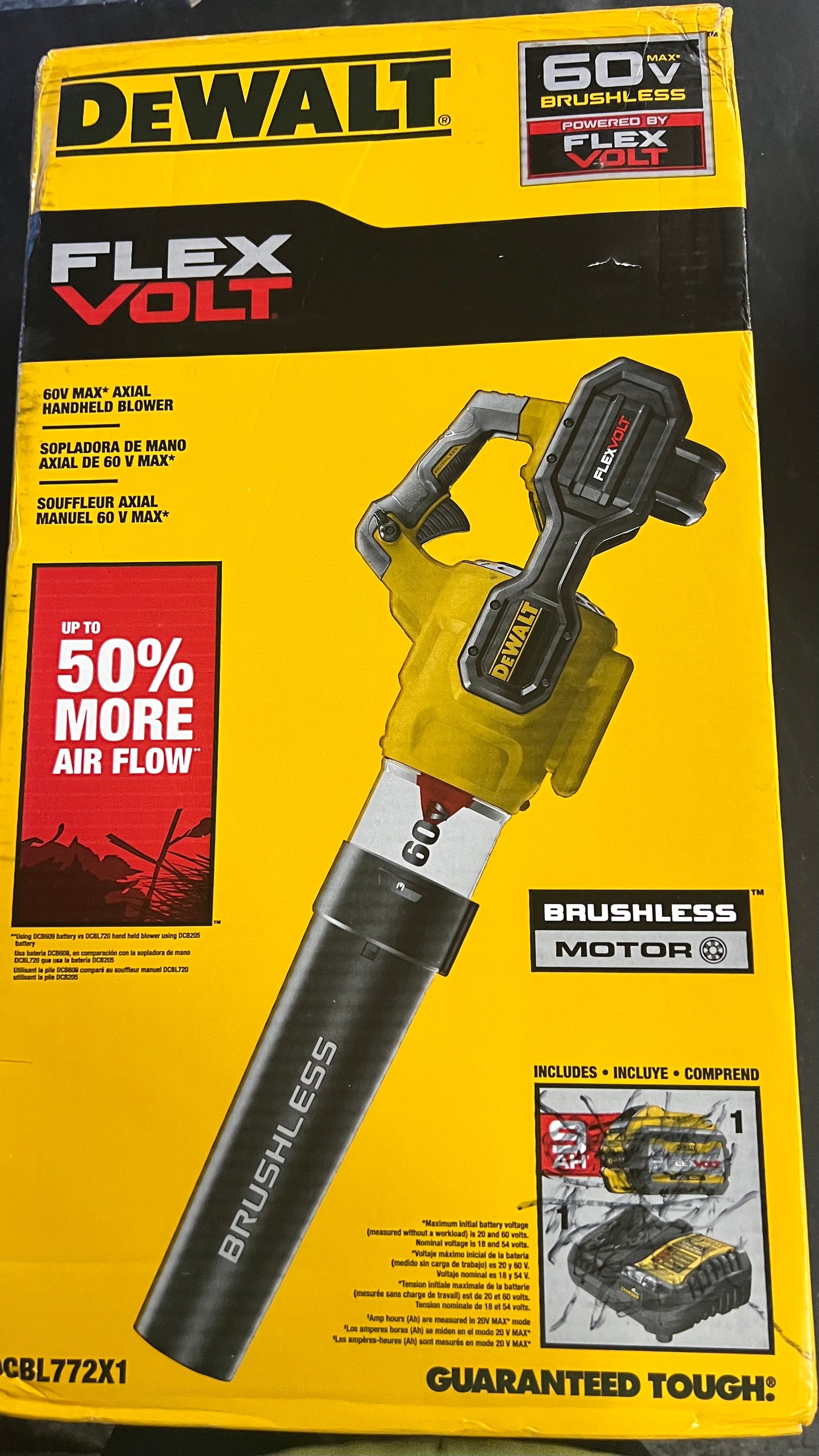 Dewalt DCBL772B FLEXVOLT 60V MAX leaf blower