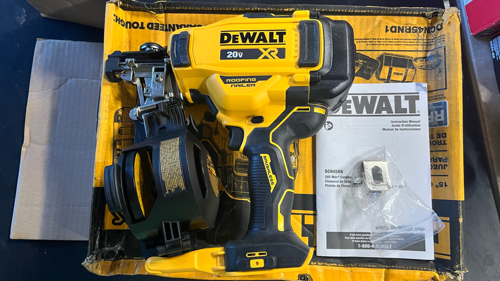 Dewalt 20V Max XR DCN45RNB 15 Degree Coil Roofing Nailer Brushless