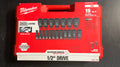 Milwaukee Shockwave 19 piece 1/2” deep impact socket set