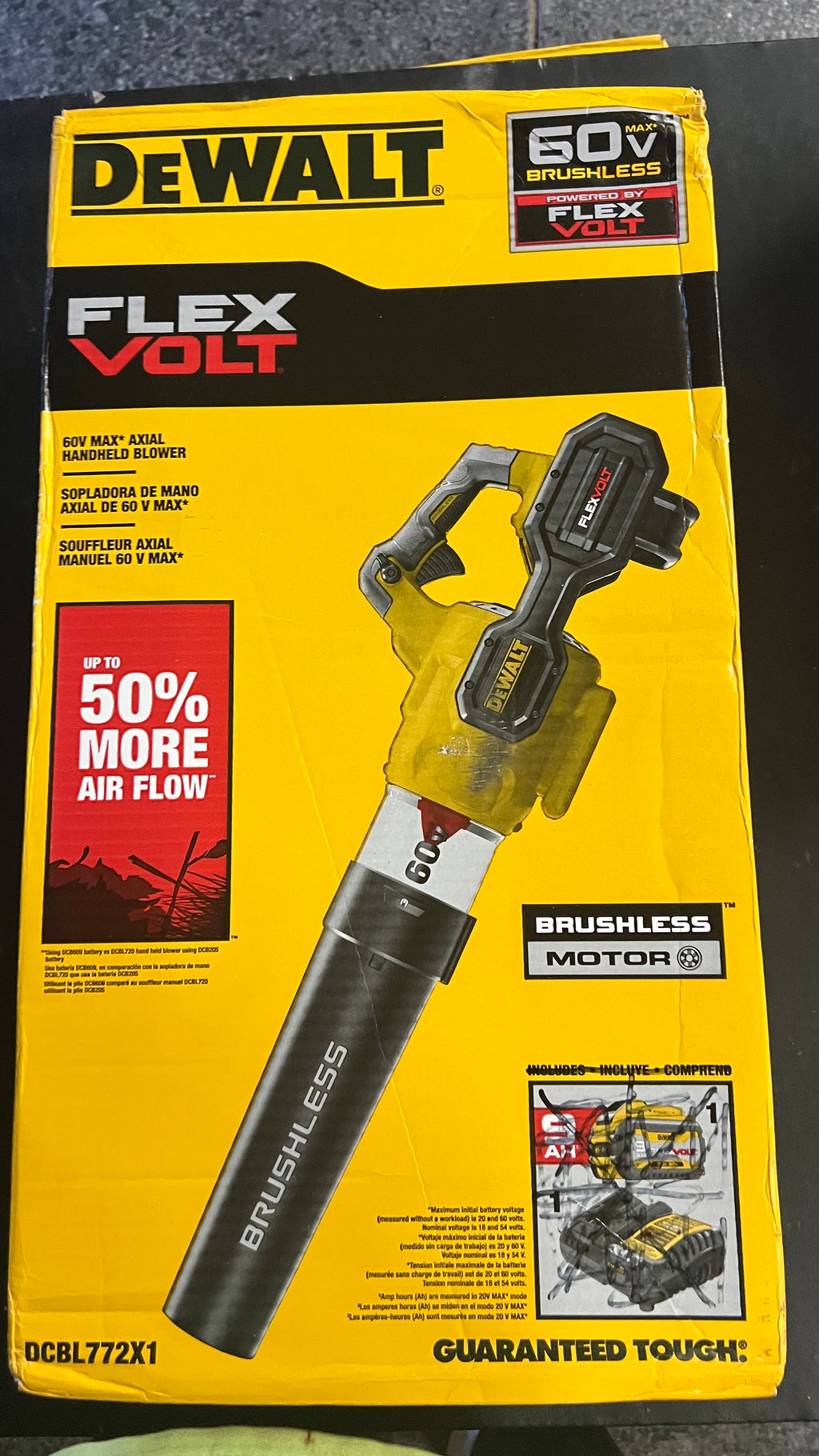Dewalt DCBL772B FLEXVOLT 60V MAX leaf blower